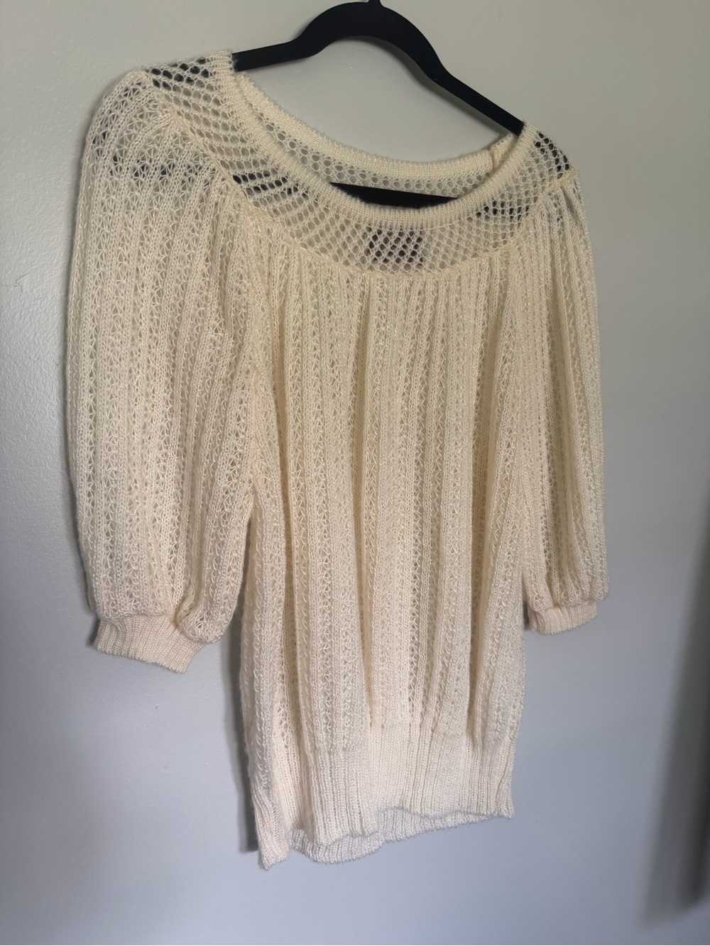Light Cream Knitted Women's Top